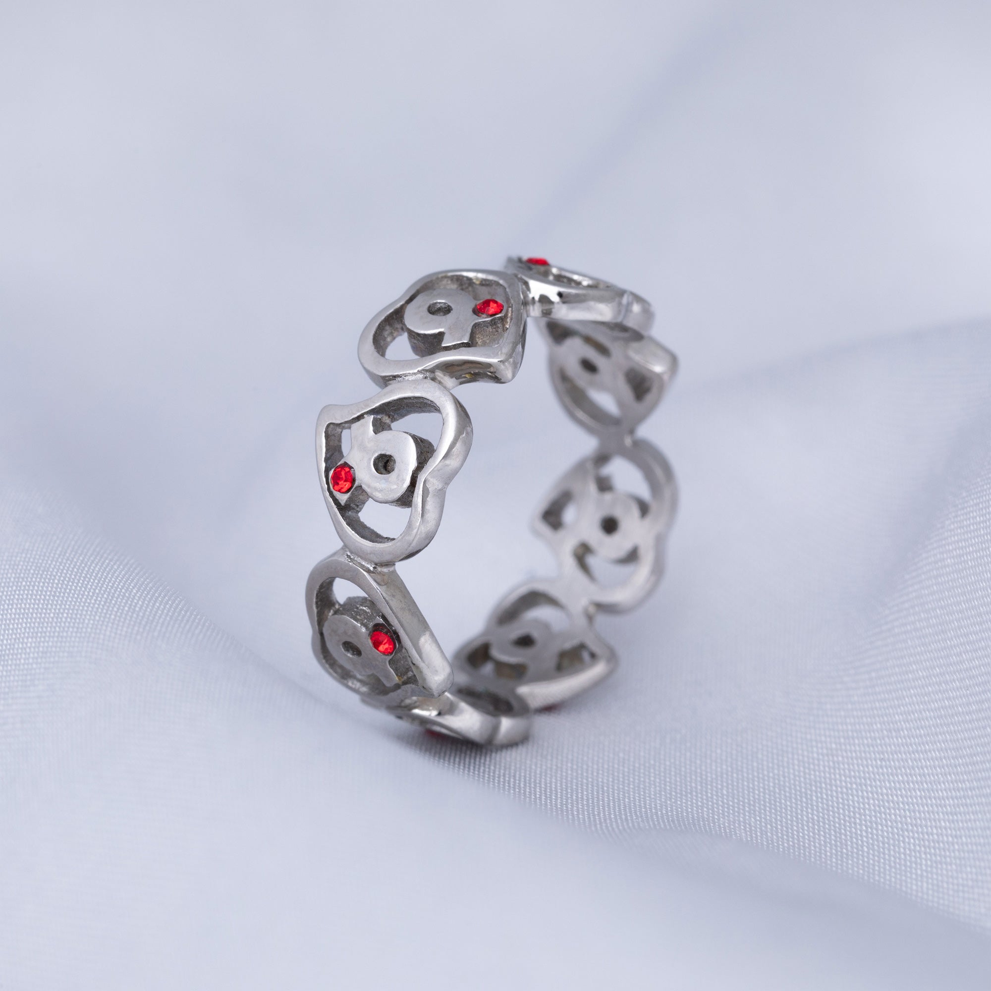 Diabetes Awareness Hearts Stainless Steel Ring - Aaria Tees Aaria Tees