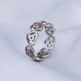 Diabetes Awareness Hearts Stainless Steel Ring - Aaria Tees Aaria Tees