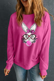 Bonbon Bubble Gum Rabbit Sequin Graphic Drop Shoulder Sweatshirt Aaria Tees