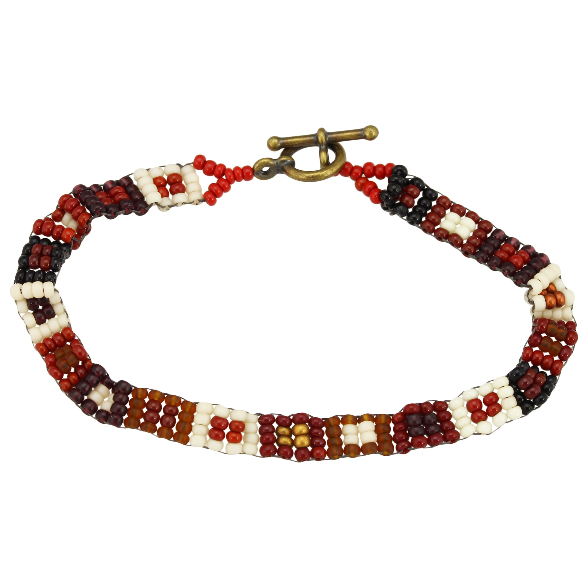 Haitian Bead Weaver Earth Tone Bracelet - Aaria Tees Aaria Tees