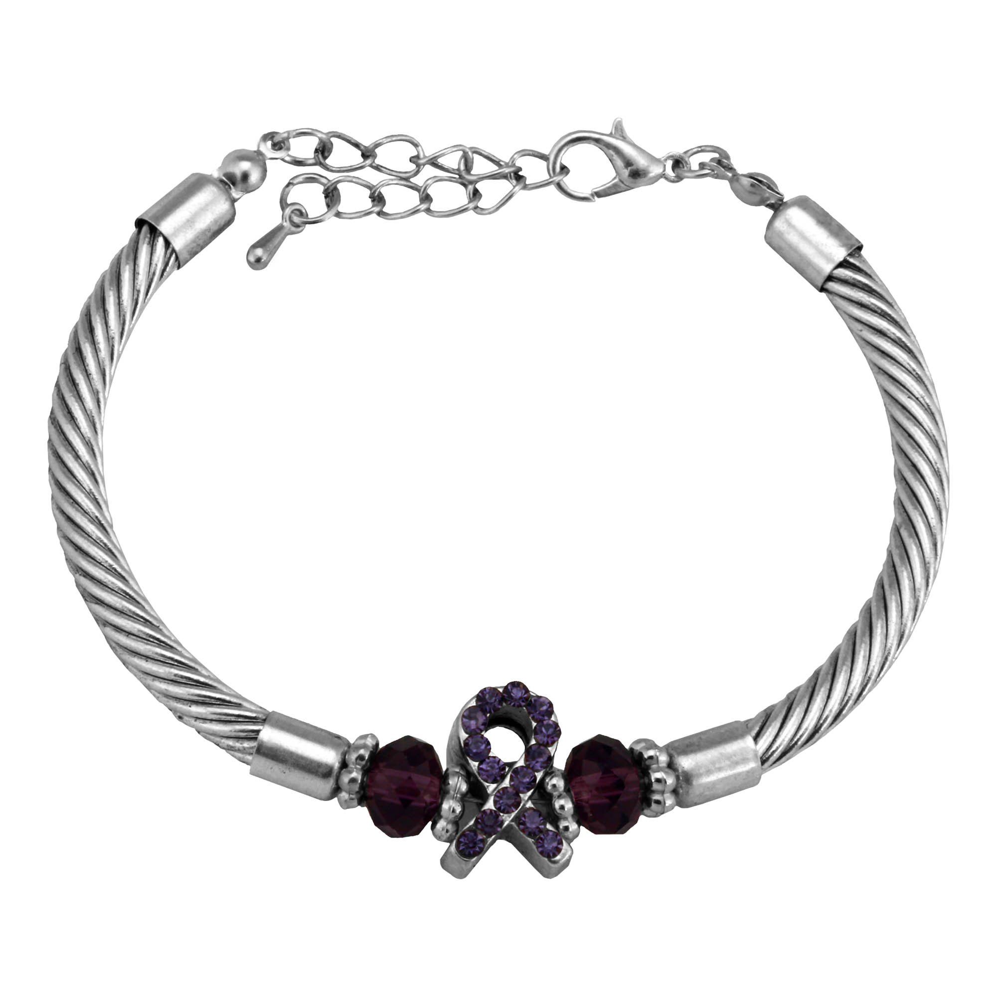 Alzheimer's Awareness Cable Bracelet - Aaria Tees Aaria Tees