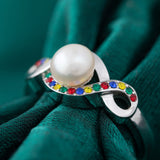 Infinite Hope&trade; Sterling & Pearl Autism Awareness Ring - Aaria Tees Aaria Tees