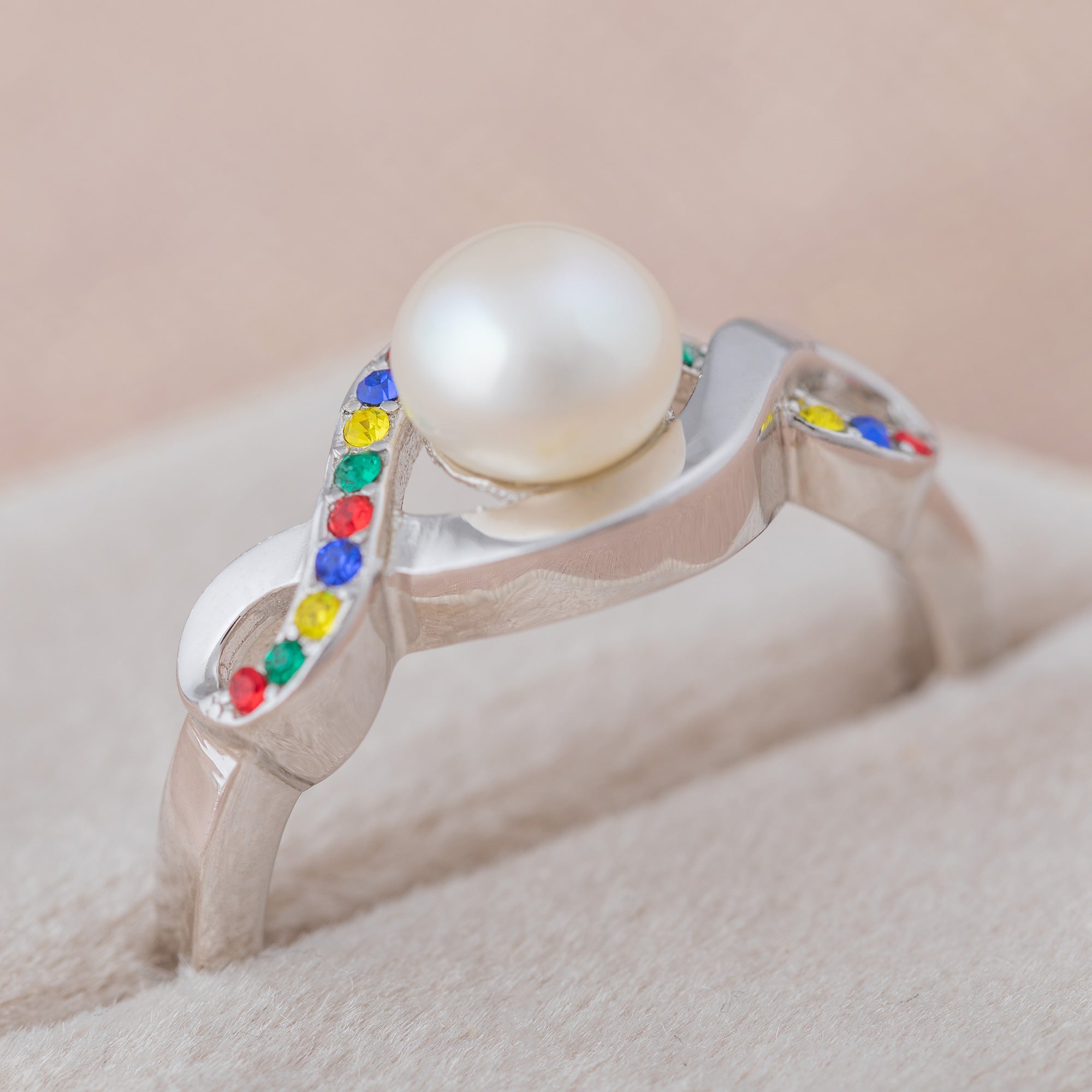Infinite Hope&trade; Sterling & Pearl Autism Awareness Ring - Aaria Tees Aaria Tees