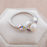 Infinite Hope&trade; Sterling & Pearl Autism Awareness Ring - Aaria Tees Aaria Tees