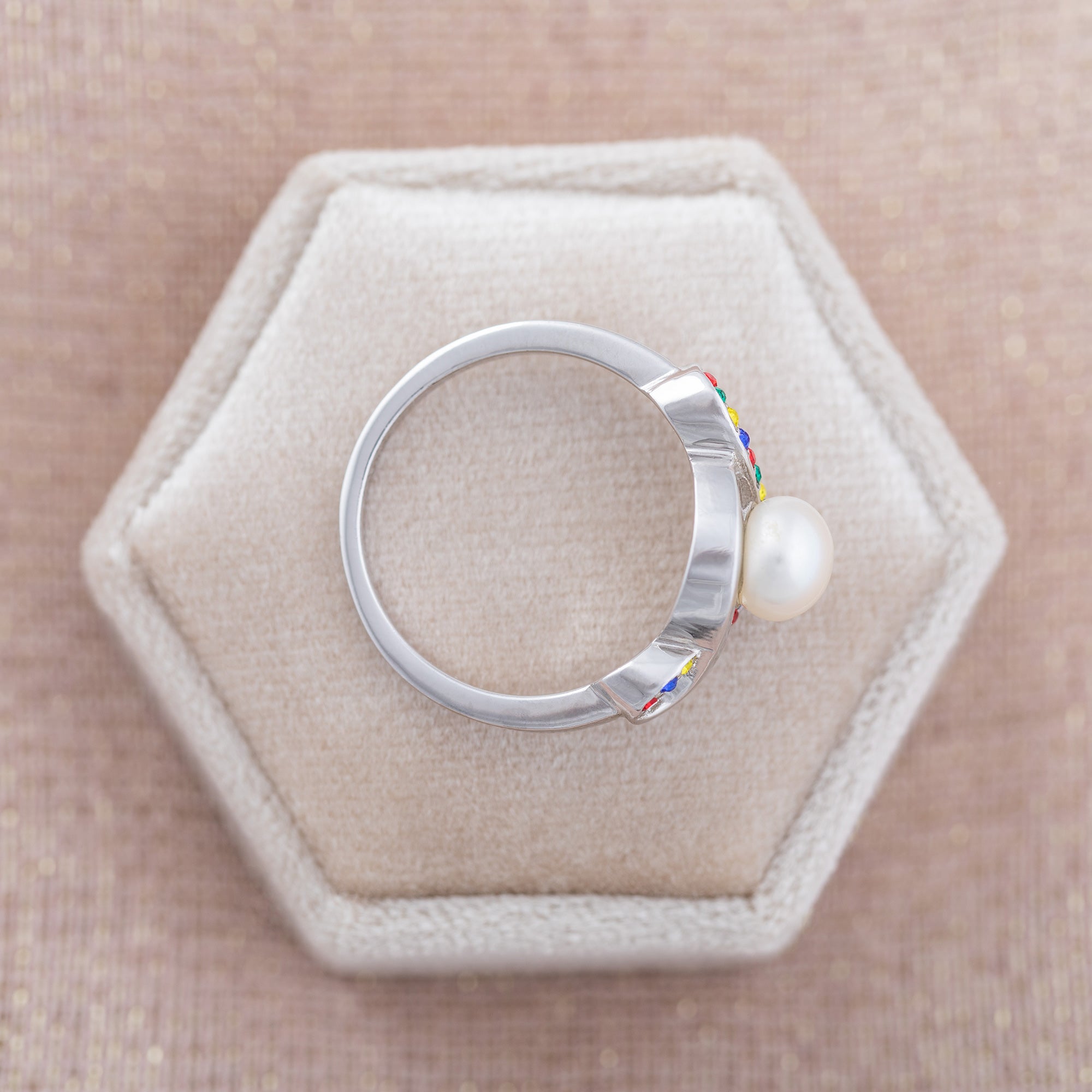 Infinite Hope&trade; Sterling & Pearl Autism Awareness Ring - Aaria Tees Aaria Tees