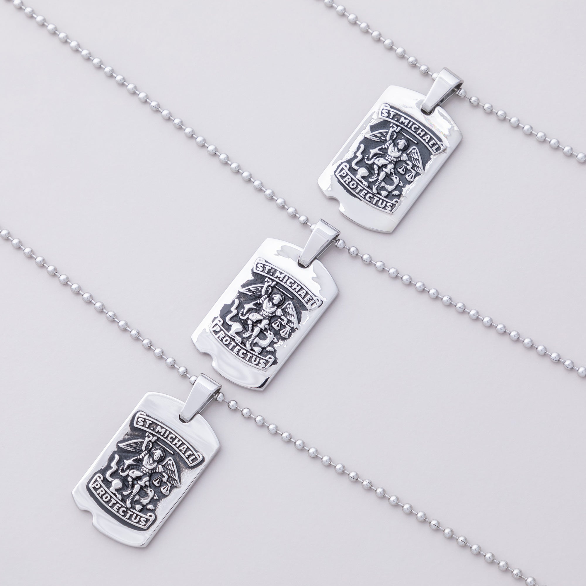 St. Michael Military Dog Tag Necklace - Aaria Tees Aaria Tees