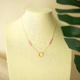 Pink Tourmaline Solara Necklace Aaria Tees