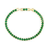 Melinda Tennis Bracelet- Emerald Aaria Tees