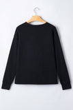 Black Rhinestone Pumpkin Graphic Long Sleeve T-Shirt Aaria Tees