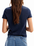 Flower Graphic Round Neck T-Shirt Aaria Tees