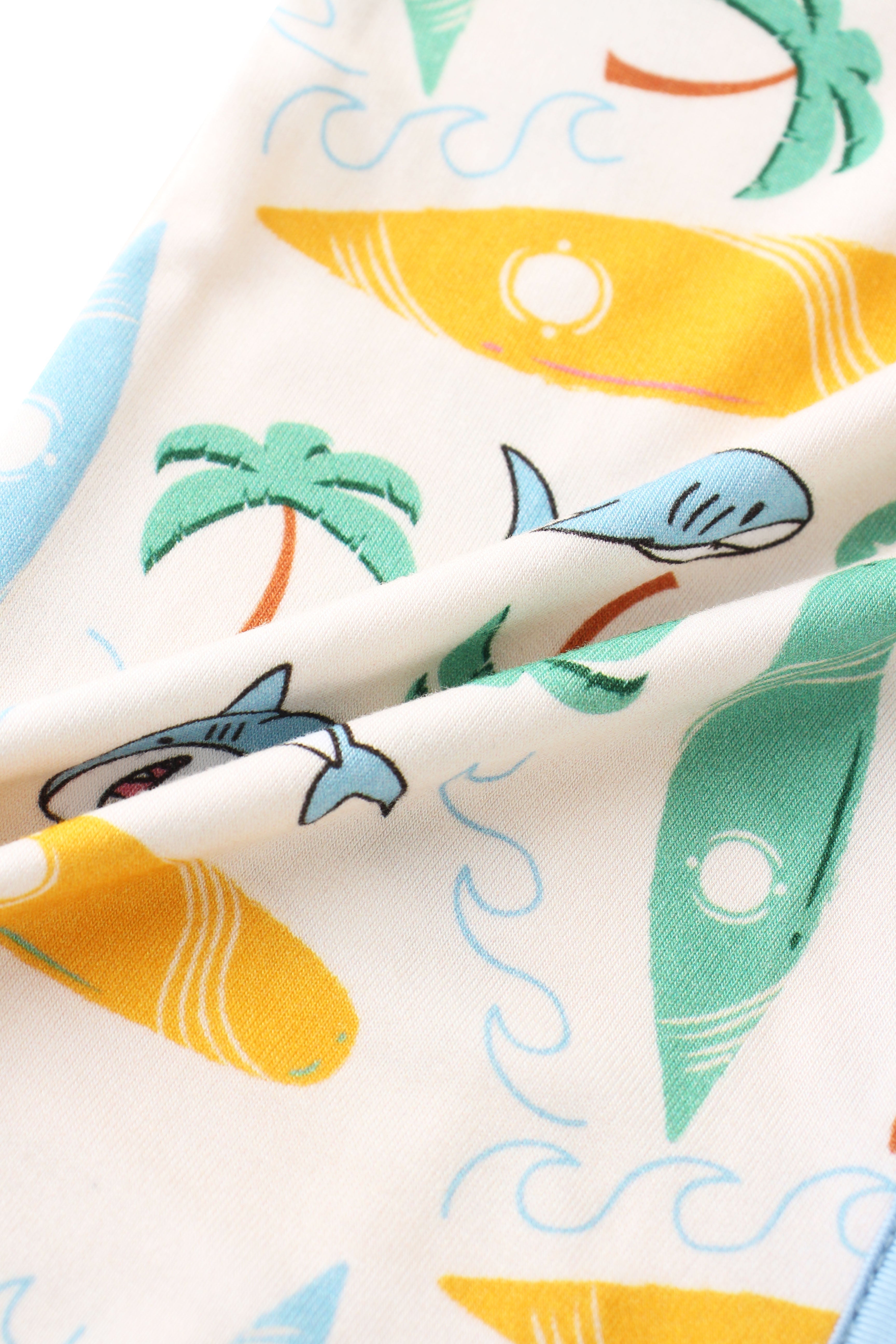 PoshTOT Beach Surfing Bamboo Baby Convertible Zippy Romper - Aaria Tees Aaria Tees