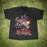 Yu-Gi-Oh! Parody 'Solitaire' Vintage Washed Black Tee Aaria Tees