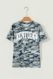 Green Camouflage KENTUCKY Crew Neck Summer Top Aaria Tees