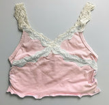 Tweenstyle by Stoopher - Lace Trimmed Lounge Tank - Pink Aaria Tees