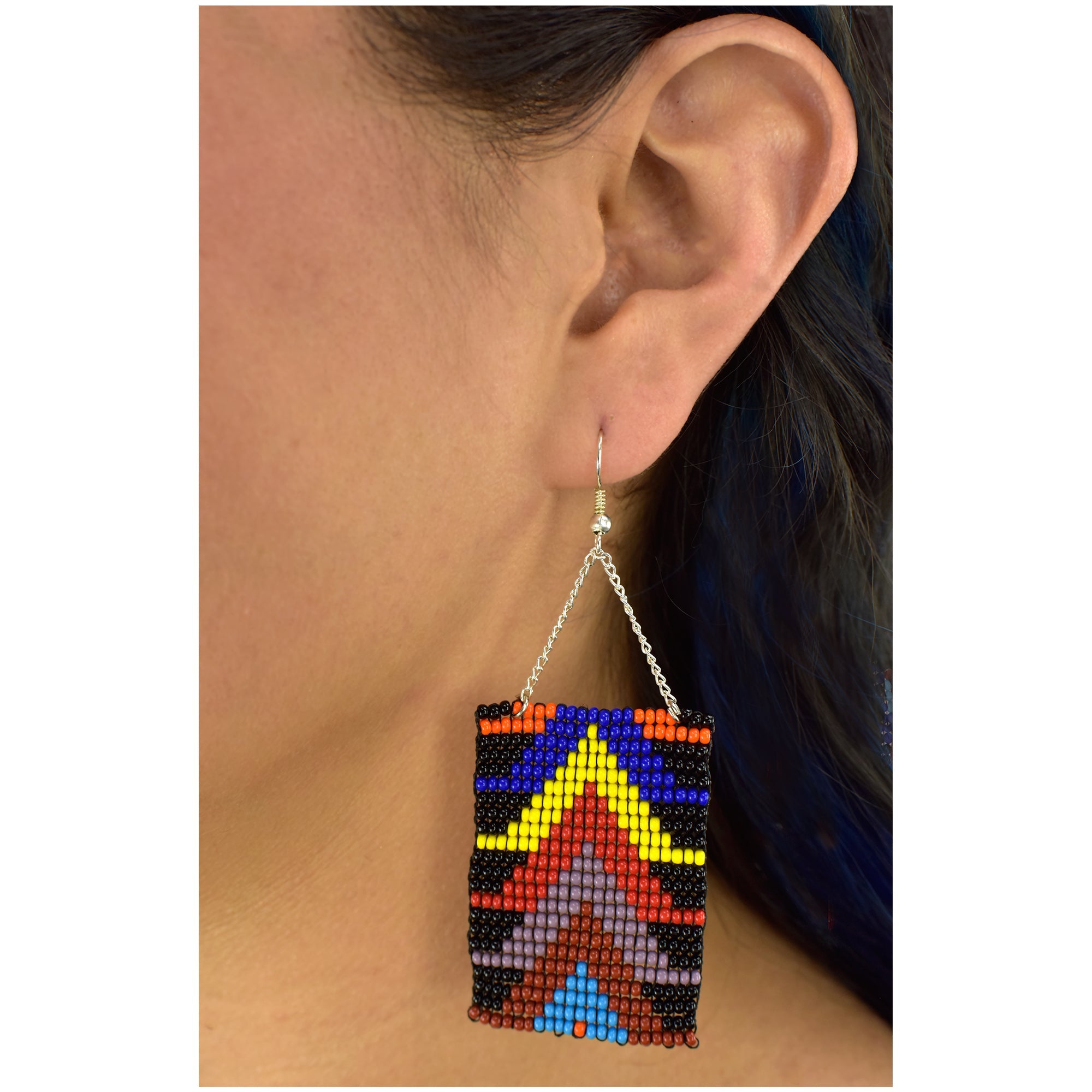 Geometric Beaded Earrings - Aaria Tees Aaria Tees