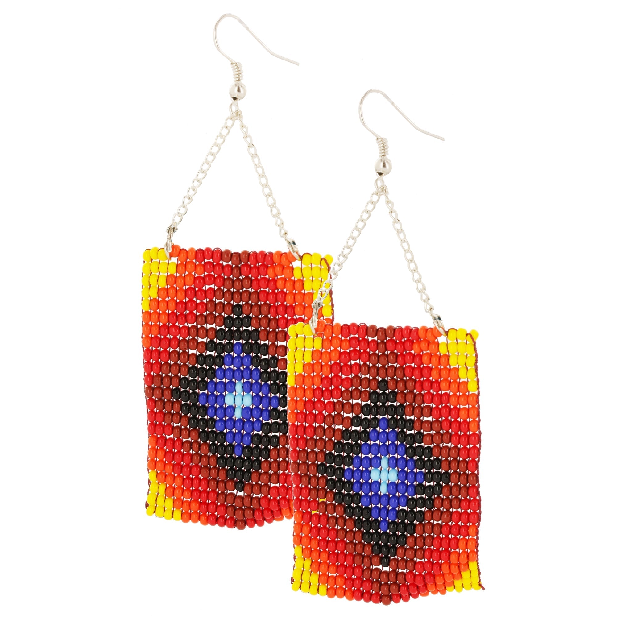 Geometric Beaded Earrings - Aaria Tees Aaria Tees