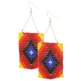 Geometric Beaded Earrings - Aaria Tees Aaria Tees