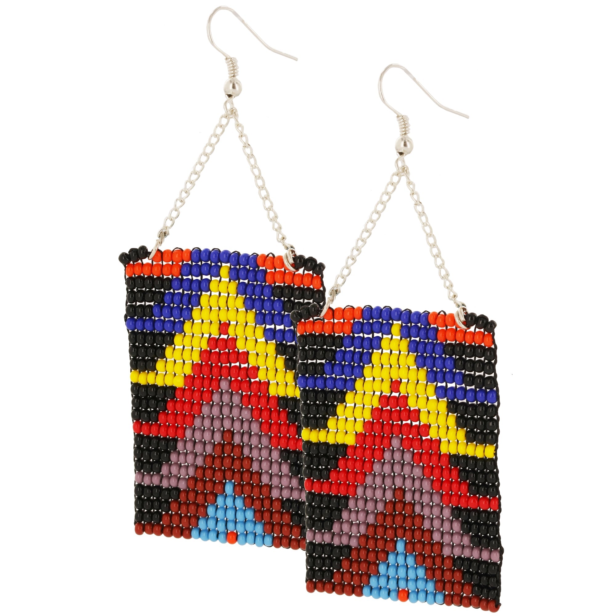 Geometric Beaded Earrings - Aaria Tees Aaria Tees