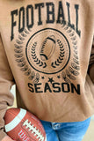 Khaki Rugby FOOTBALL SEASON Graphic Game Day Sweatshirt - Aaria Tees Aaria Tees