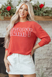 Aliella Letter Graphic Loose Long Sleeve Top - Aaria Tees Aaria Tees