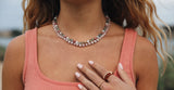 Pure Gemstone + Natural Rose Quartz || Beaded Necklace - Aaria Tees Aaria Tees