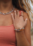 Pure Gemstone + Natural Rose Quartz || Beaded Necklace - Aaria Tees Aaria Tees