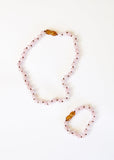 Pure Gemstone + Natural Rose Quartz || Beaded Necklace - Aaria Tees Aaria Tees