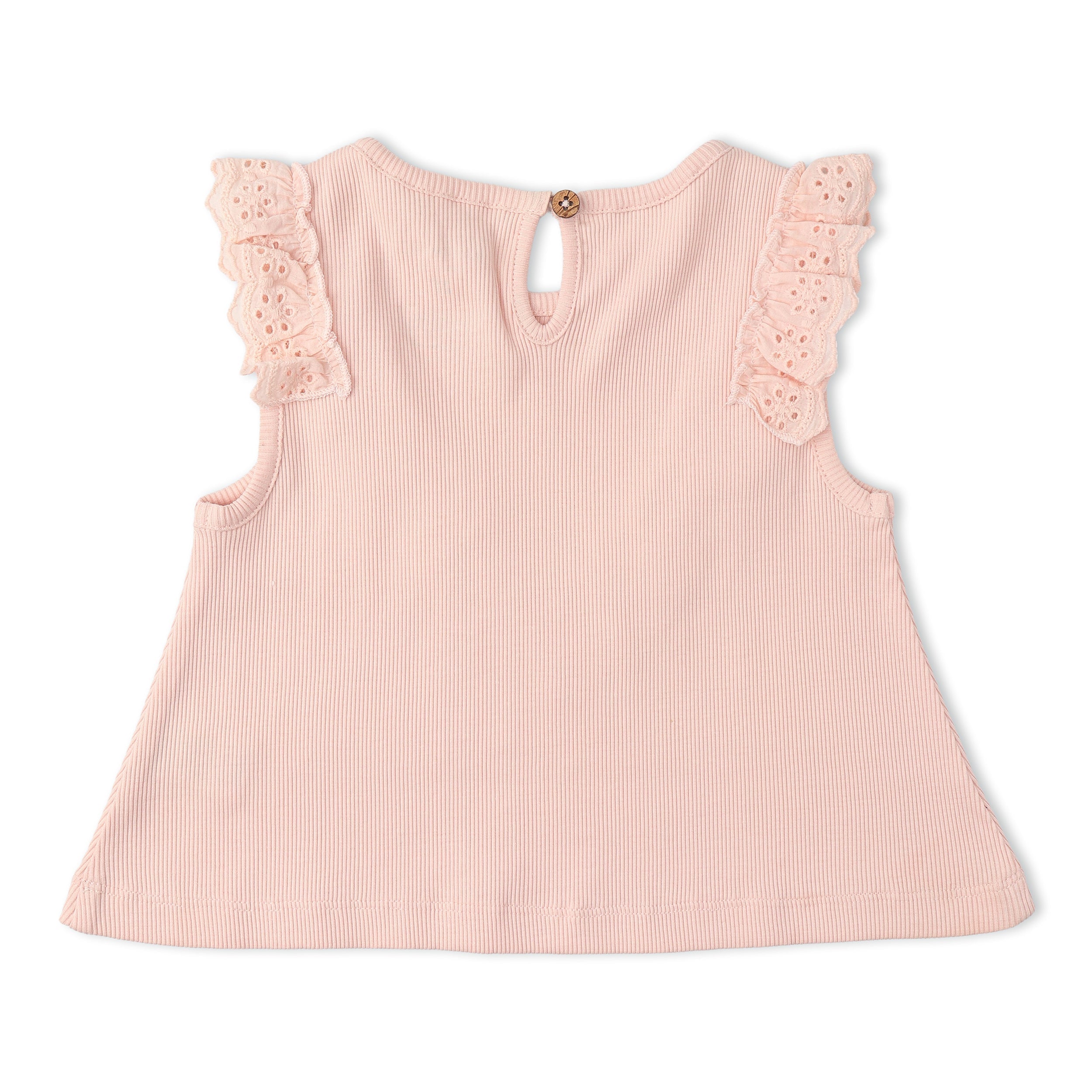 Organic Ruffle Top & Shorts Set - Blush - Aaria Tees Aaria Tees