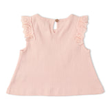Organic Ruffle Top & Shorts Set - Blush - Aaria Tees Aaria Tees