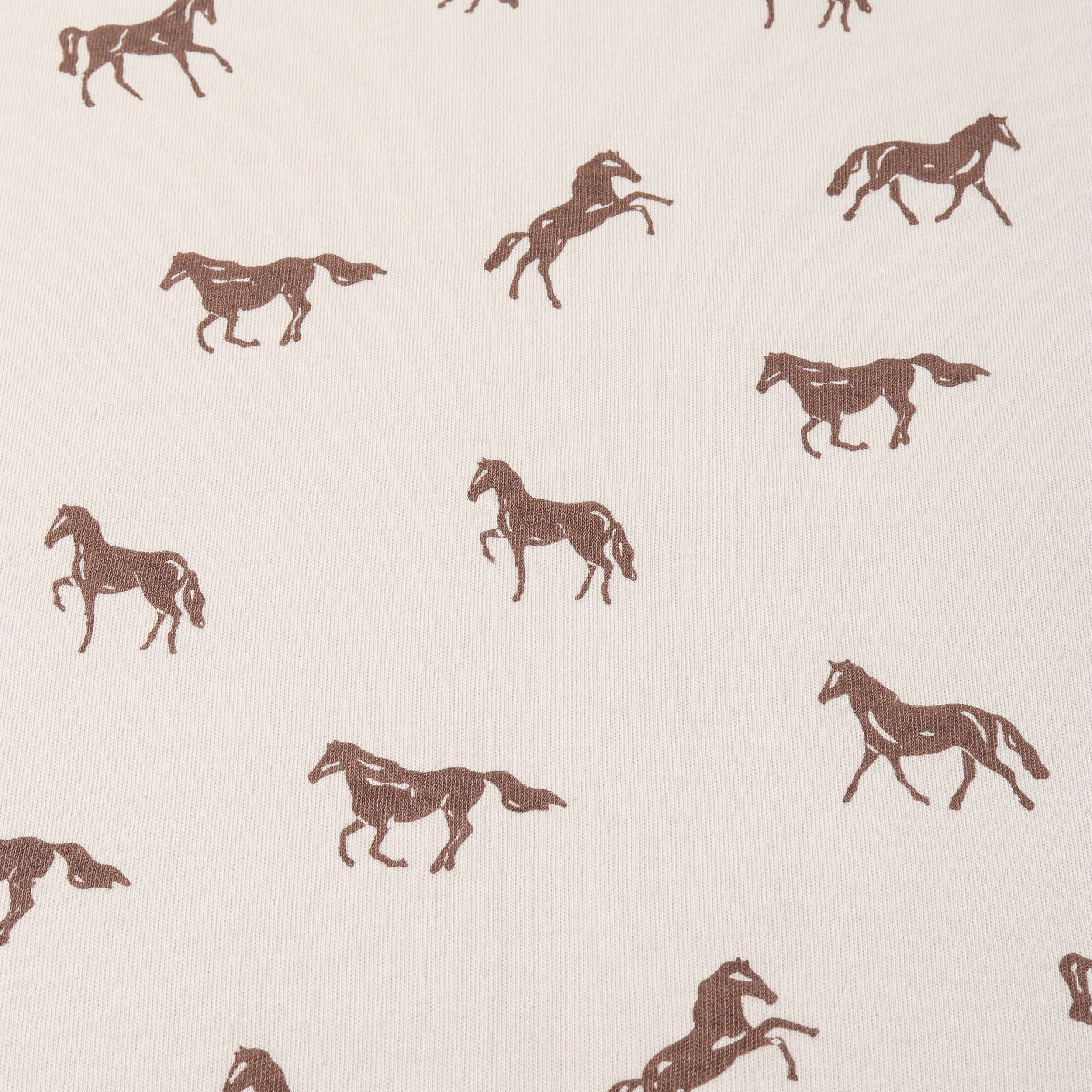 Organic 2-Way Zip Romper - Horses - Aaria Tees Aaria Tees