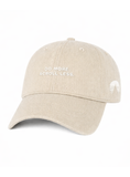 Do More. Scroll Less. Khaki dad cap Aaria Tees