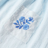 Organic Smocked Top & Shorts Set - Light Blue - Aaria Tees Aaria Tees