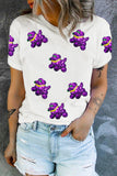 White Sequin Balloon Puppy Graphic Mardi Gras Tee Aaria Tees