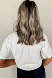 White Hippity Hoppity Graphic Loose Tee Aaria Tees