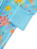 PoshTOT World Map Bamboo Baby Convertible Zippy Romper - Aaria Tees Aaria Tees