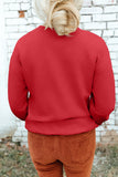 Red Christmas Metallic Nutcracker Graphic Crew Neck Sweatshirt - Aaria Tees Aaria Tees