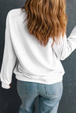 White Western Print Mallard Duck Graphic Casual Sweatshirt Aaria Tees