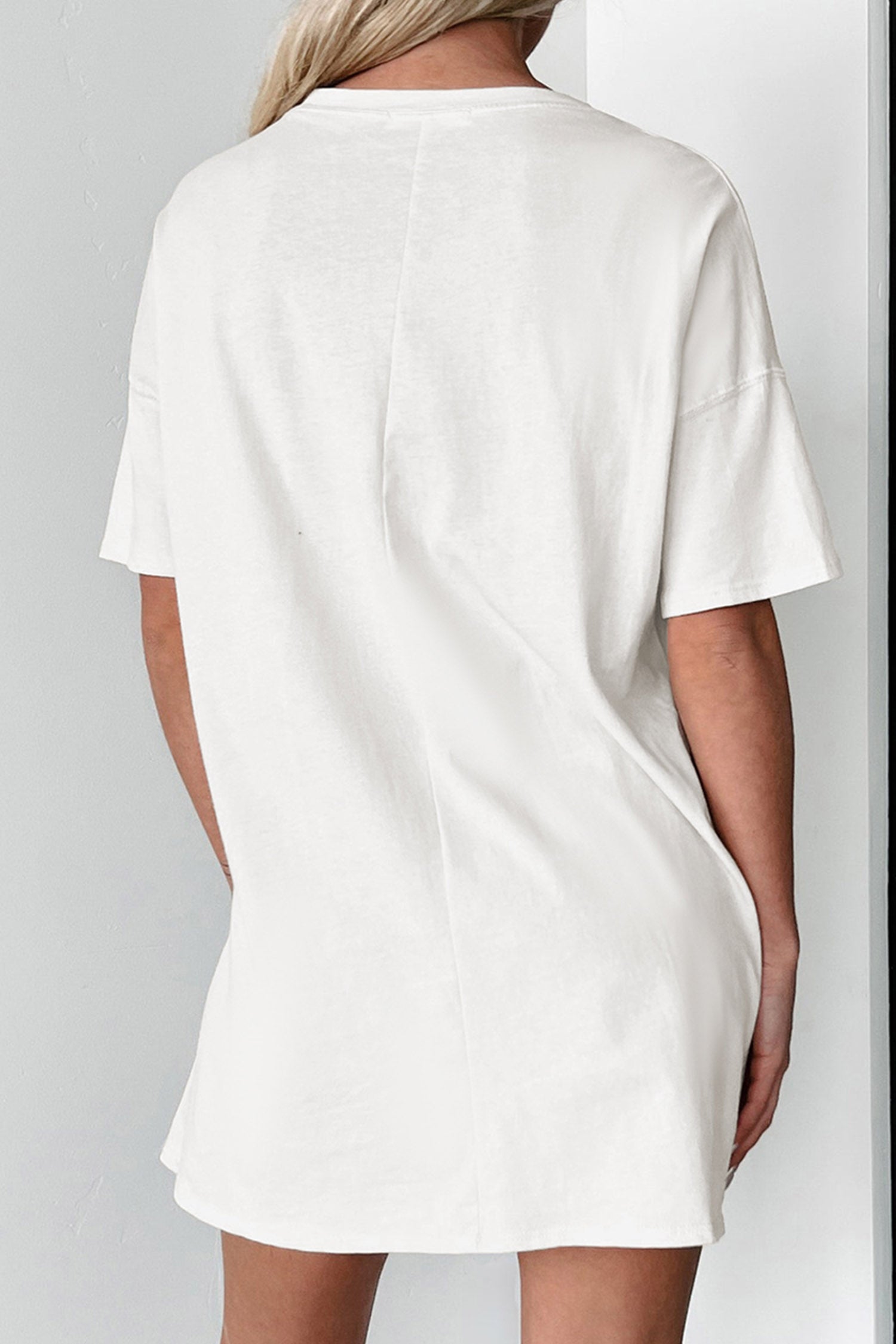 White Wild West Cowgirl Rodeo Graphic Tunic Tee - Aaria Tees Aaria Tees