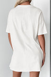 White Wild West Cowgirl Rodeo Graphic Tunic Tee - Aaria Tees Aaria Tees
