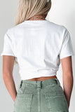 White LUCKY Printed Round Neck St Patricks T Shirt Aaria Tees