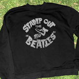 60s 'Stamp Out the Beatles' Black Crewneck Vintage Print Aaria Tees