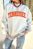 Light Grey TN TENNESSEE Double Printed Reversible Mock Neck Sweatshirt - Aaria Tees Aaria Tees