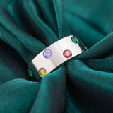 Until All the Pieces Fit&trade; Crystal & Titanium Ring - Aaria Tees Aaria Tees