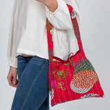 Hand Stitched Kantha Hobo Bag - Aaria Tees Aaria Tees