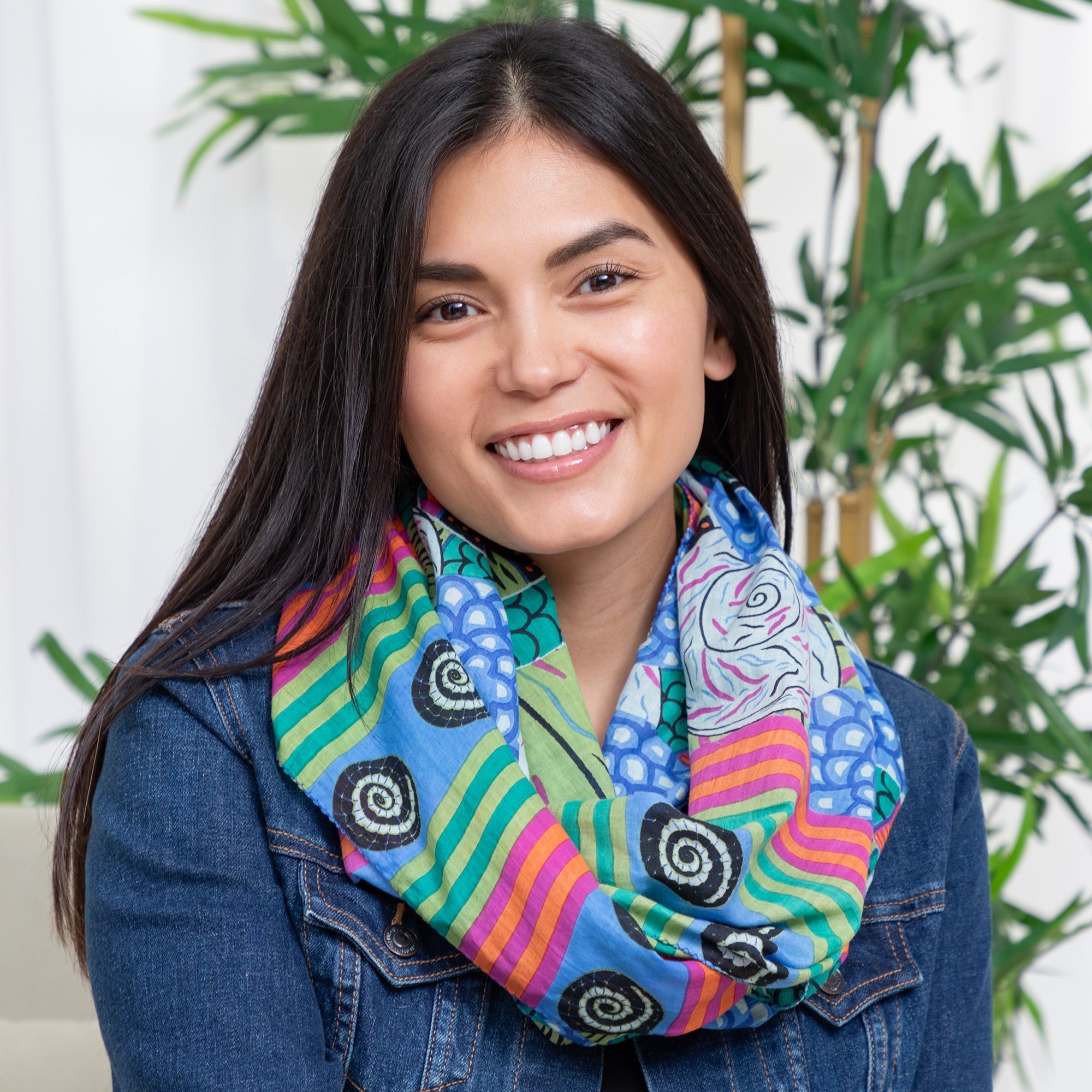 Cascade of Colors Infinity Scarf | Fair Trade - Aaria Tees Aaria Tees