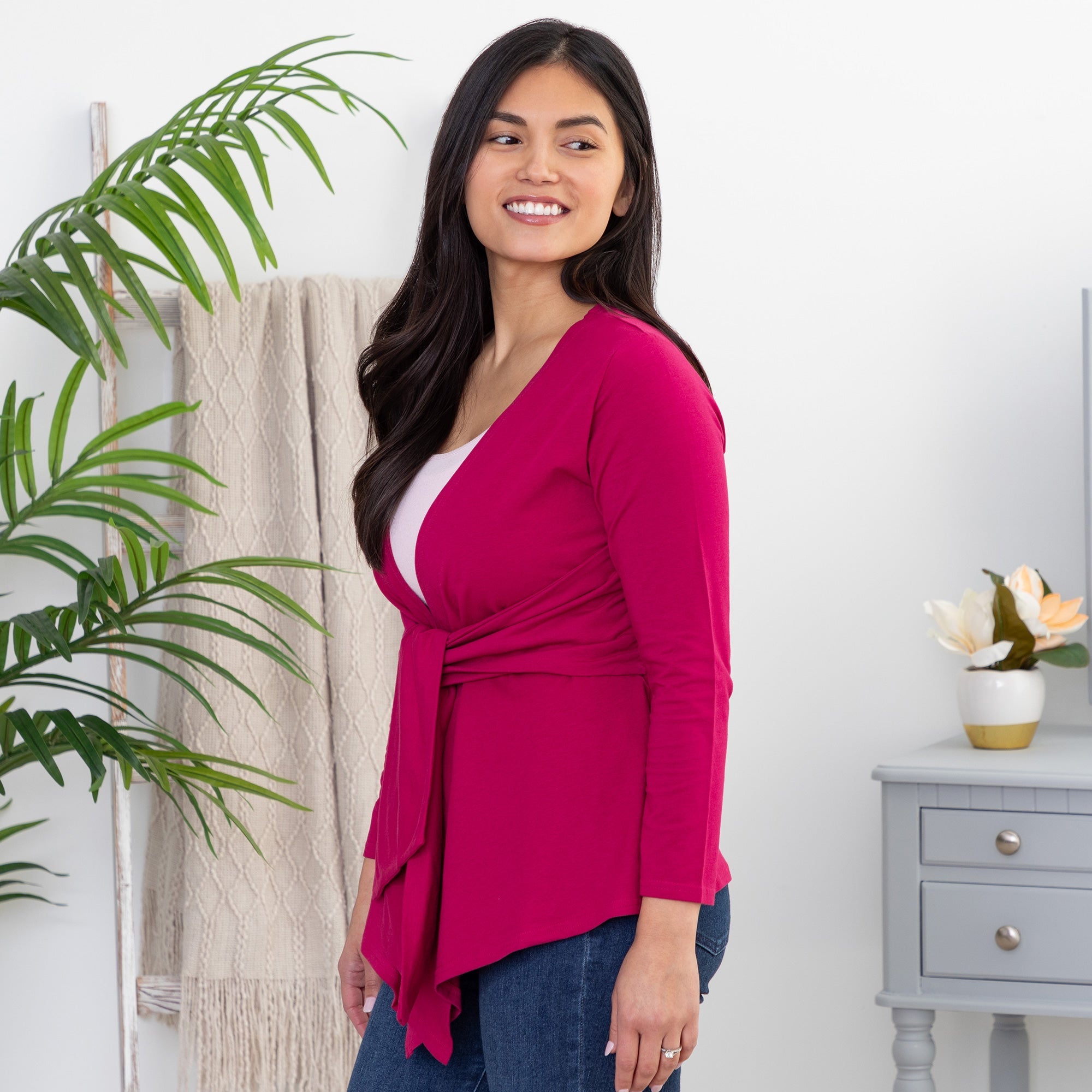 Bright Organic Drape Tie Cardigan - Aaria Tees Aaria Tees