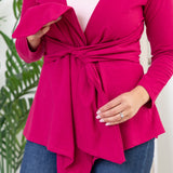 Bright Organic Drape Tie Cardigan - Aaria Tees Aaria Tees
