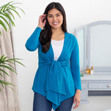 Bright Organic Drape Tie Cardigan - Aaria Tees Aaria Tees
