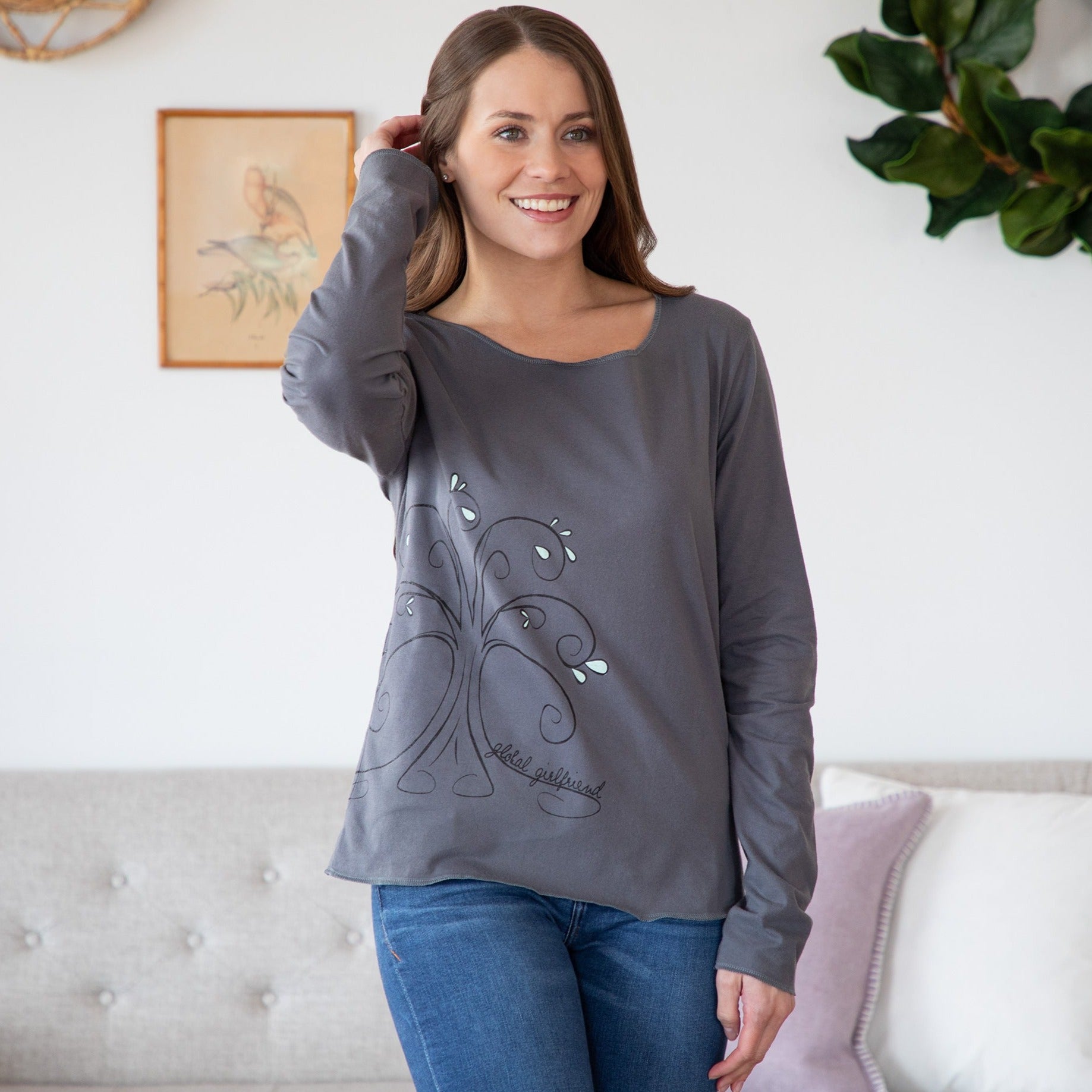Organic Africa Cozy Scoop Neck - Aaria Tees Aaria Tees