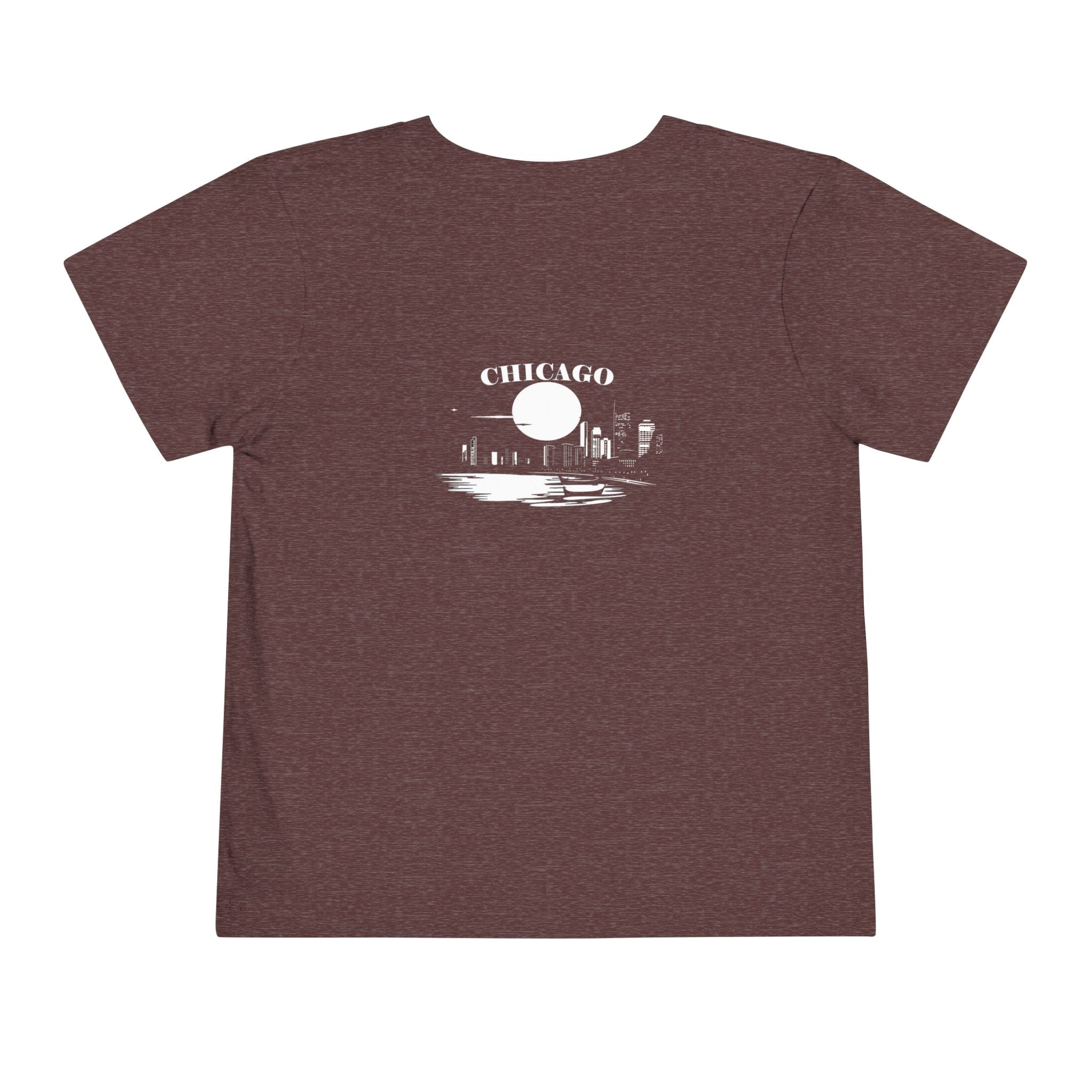 Mystery Noir Chicago Skyline Sunset Unisex Toddler Short Sleeve Tee - Aaria Tees Aaria Tees
